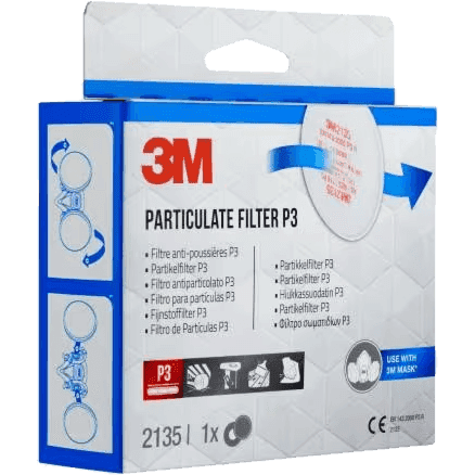 Filtro 3M P3 R 2135 para partículas - 10 pares