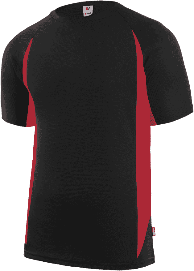 Camiseta técnica Velilla bicolor 105501 Negro/Rojo