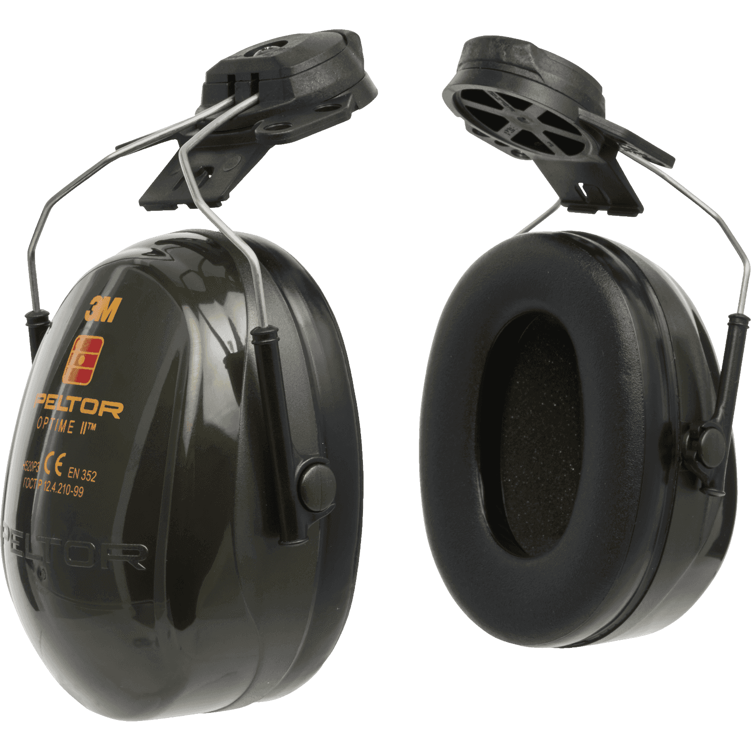 XH001650700 3M PELTOR Optime II Ear Muffs, Helmet Mounted, 30 dB, Green, H520P3E-410-GQ CROP_O nb.png
