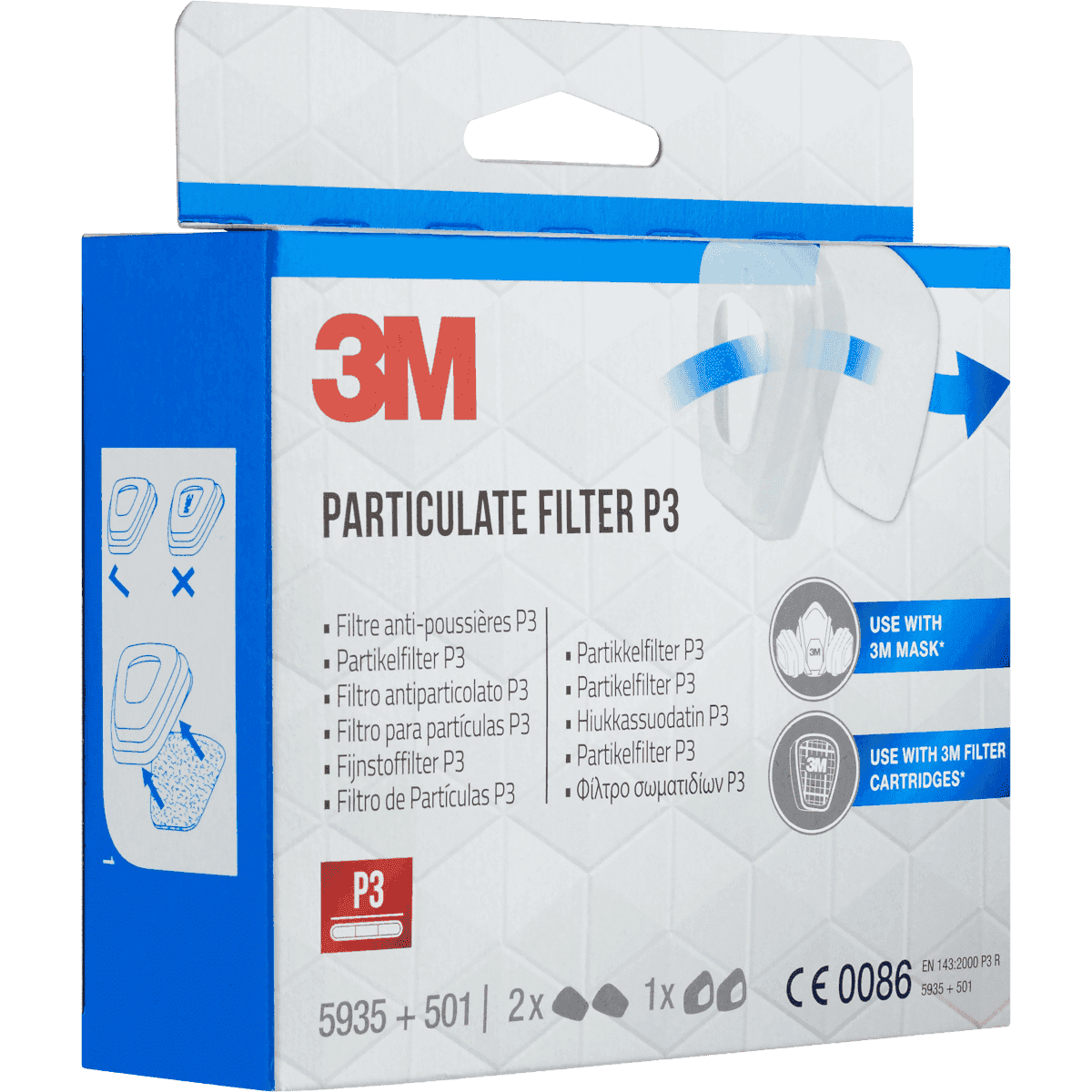 Filtro de partículas 3M P3 R 5935 - (10 Pares)