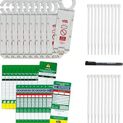 Kit inspección de andamios - Soporte, 2 etiquetas y marcador primary image