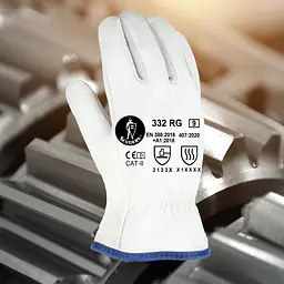 Guantes de cuero 332 RG - 12 pares