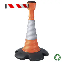 Cono señalización con cinta retráctil