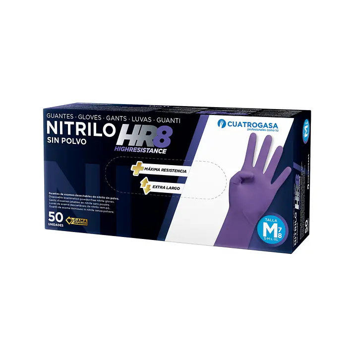 Guantes Nitrilo HR8 - 50 uds