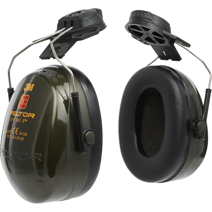 XH001650700 3M PELTOR Optime II Ear Muffs, Helmet Mounted, 30 dB, Green, H520P3E-410-GQ CROP_O nb.png
