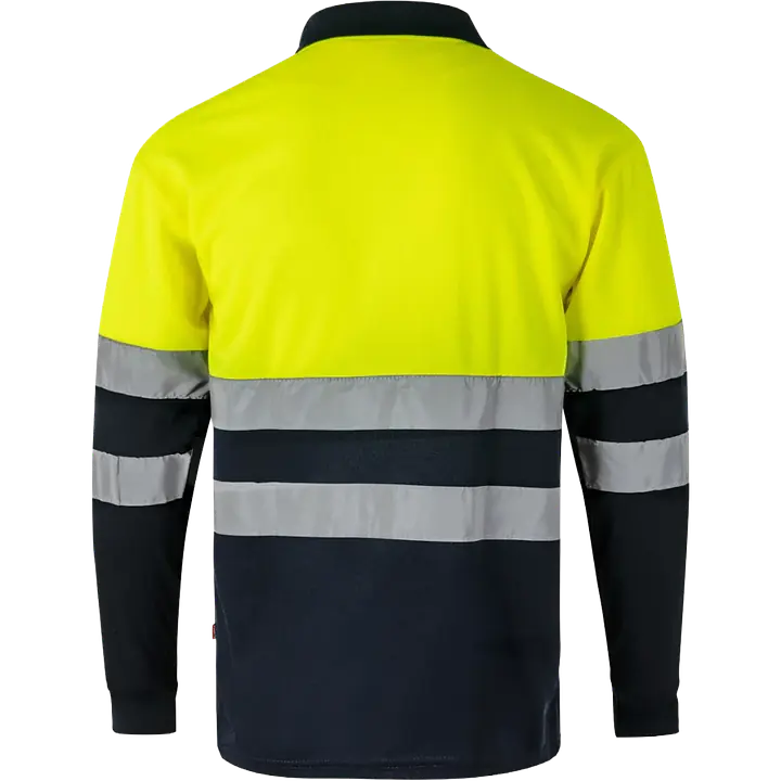 Polo Velilla 175 - Color: Azul Marino/Amarillo fluor, Talla: 2XL