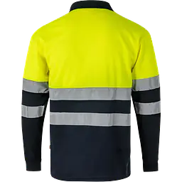 Polo Velilla 175 - Color: Azul Marino/Amarillo fluor, Talla: 2XL