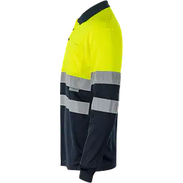 Polo Velilla 175 - Color: Azul Marino/Amarillo fluor, Talla: 2XL