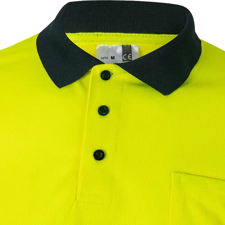Polo Velilla 175 - Color: Azul Marino/Amarillo fluor, Talla: 2XL