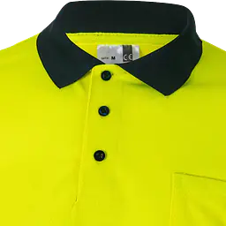 Polo Velilla 175 - Color: Azul Marino/Amarillo fluor, Talla: 2XL