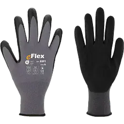 Guantes de trabajo E091 - 12 pares - Color: Gris, Talla: 9