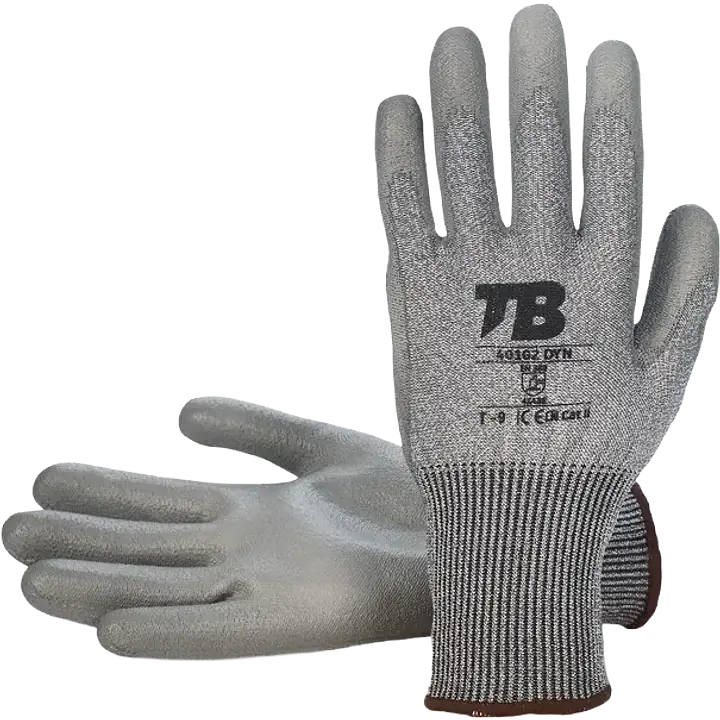 Guantes anticorte 401G2 DYN - 10 pares - Color: Gris, Talla: 7