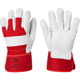 Guantes de trabajo AS001 - 12 pares - Color: Rojo, Talla: Única