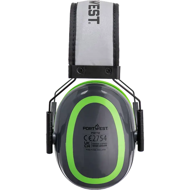 Orejeras HV Extreme Low PW72 26dB - Color: Gris/Verde lima, Talla: Única